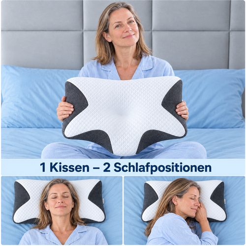Schmerzfreier Nacken – 2 Höhen für Ihre perfekte Unterstützung
